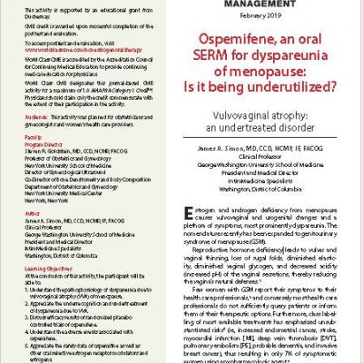 Ospemifene An Oral SERM For Dyspareunia Of Menopause Is It Being