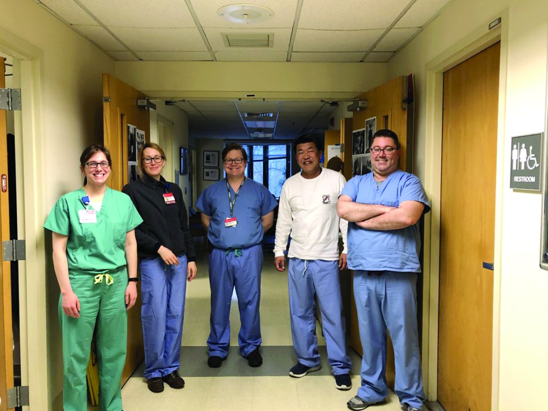 Dr. Joseph Li and members of his hospital medicine team at Beth Israel Deaconess Medical Center, Boston.