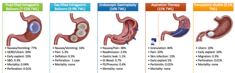 Fig.1. Endoscopic, bariatric, and metabolic therapies