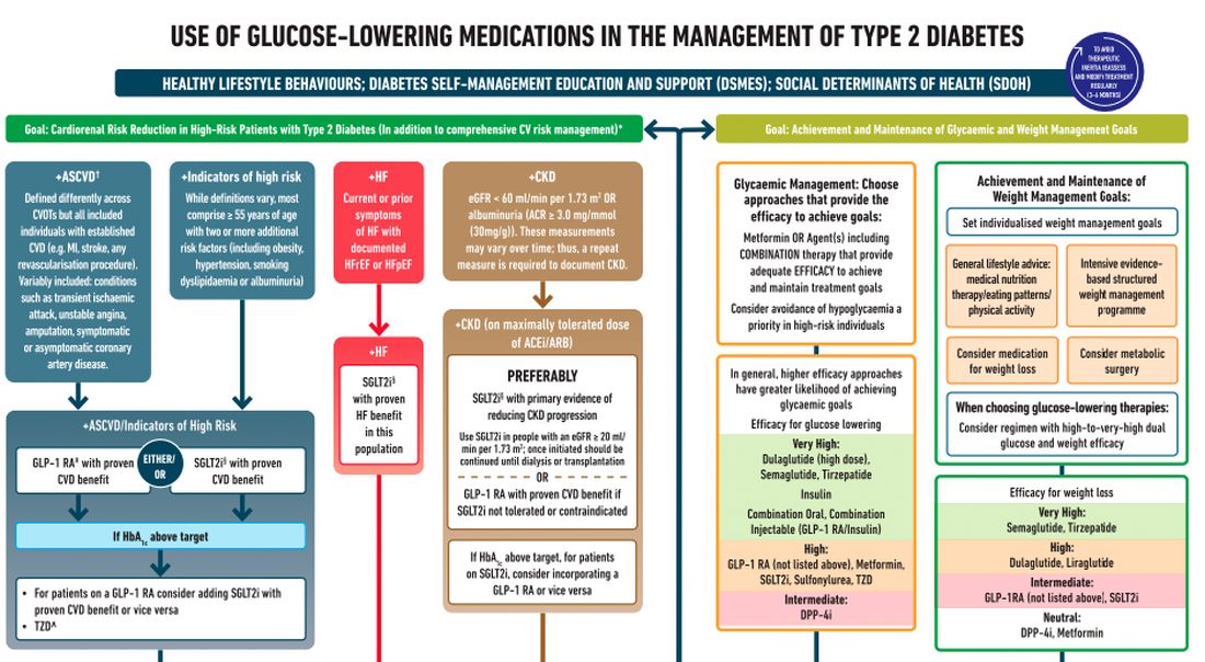 Use of glucose-lowering medications in the management of type 2 diabetes graphic