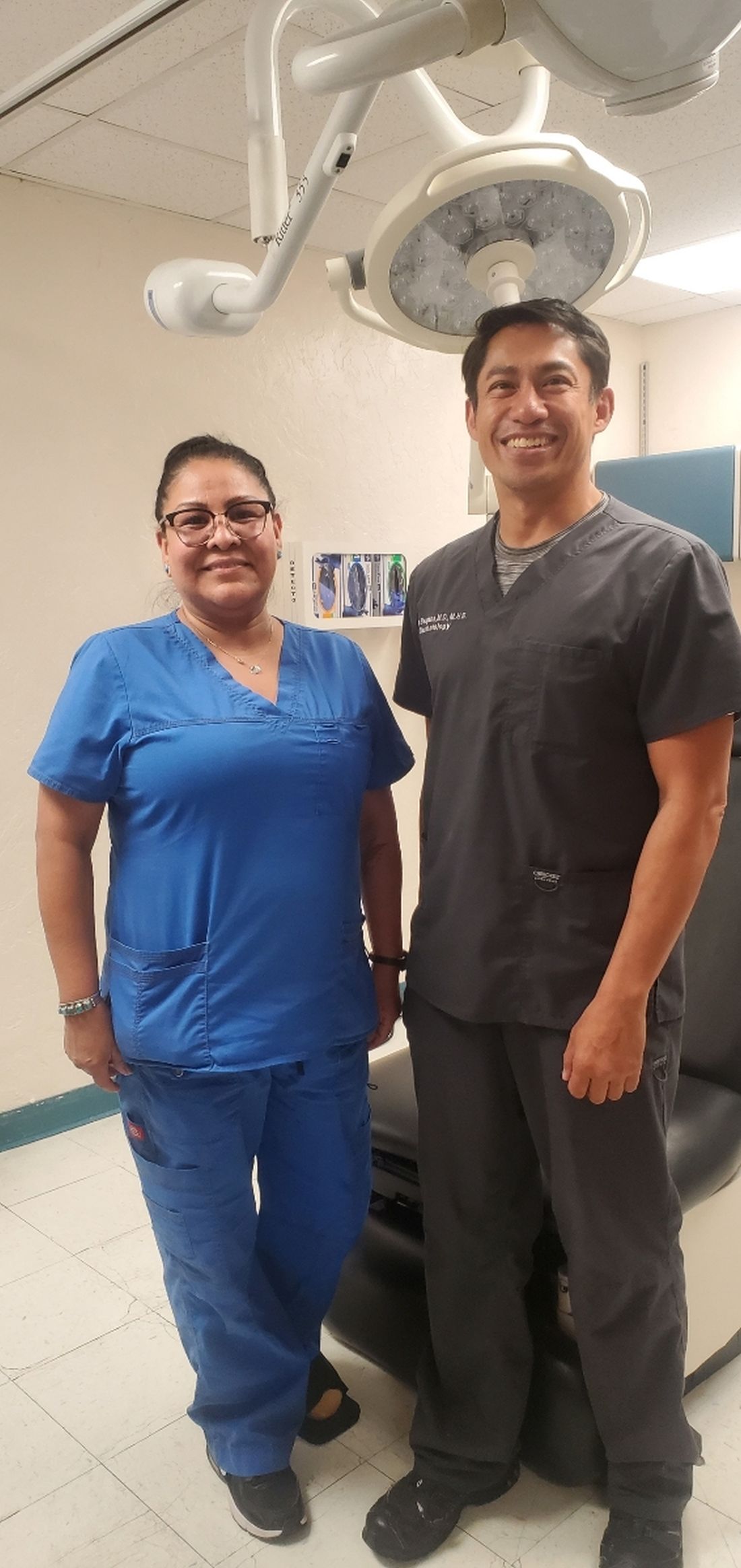 Dr. Christopher Bengson of Phoenix Indian Medical Center (right) and his longtime colleague Tashiya Whitey, CMA.