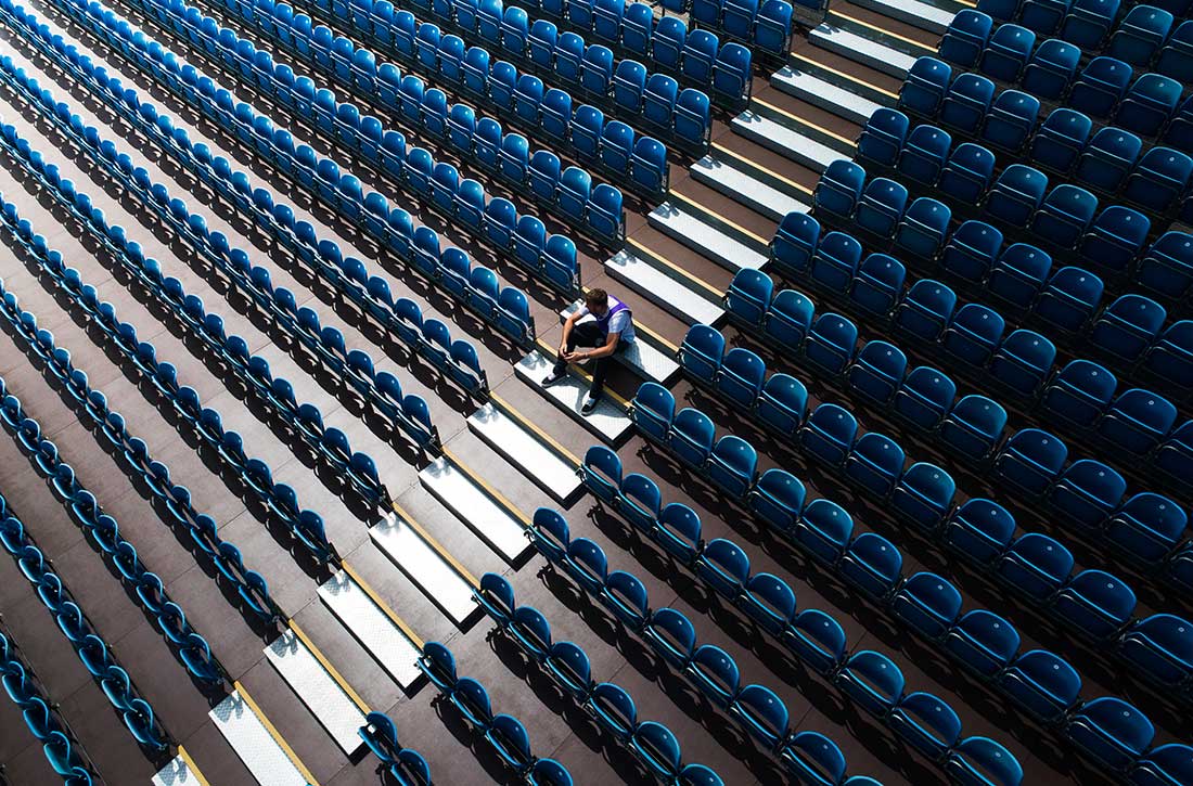 Man sitting alone