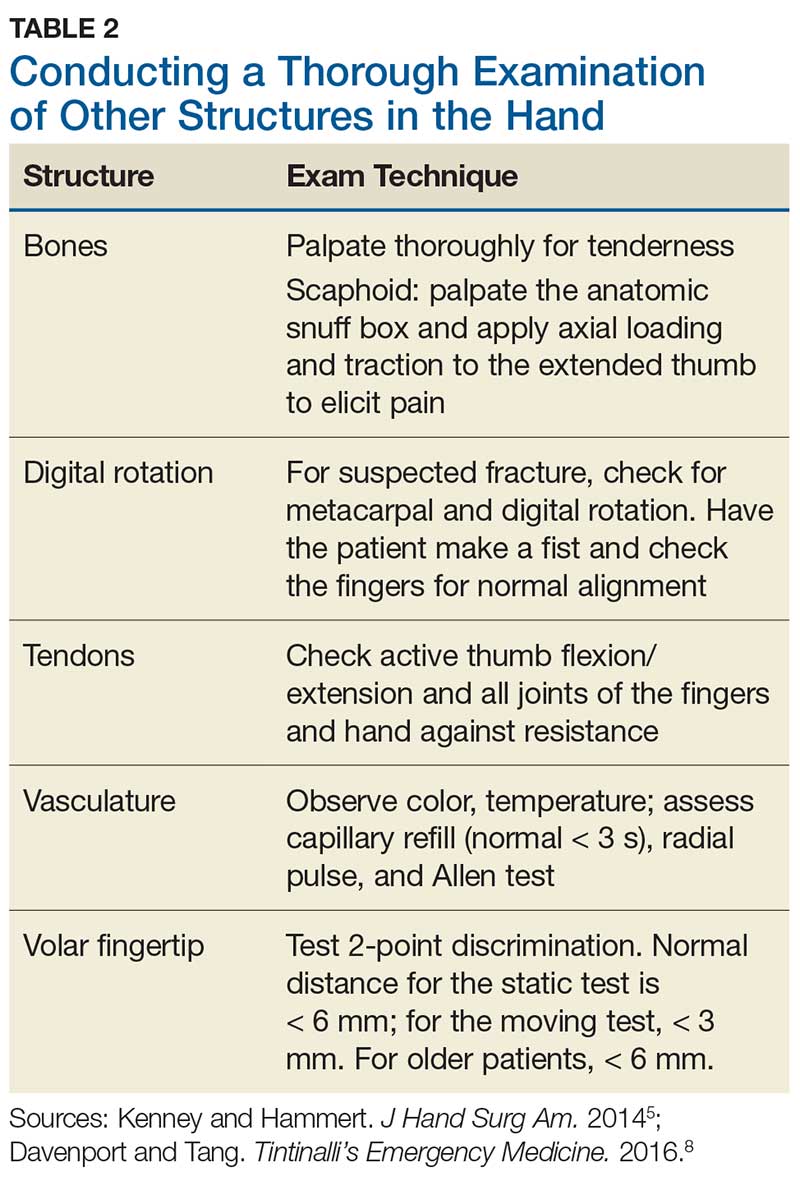 Conducting a Thorough Examination of Other Structures in the Hand