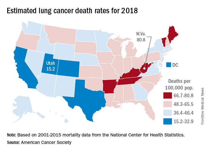 States Show Large Disparities In Lung Cancer Mortality Chest Physician