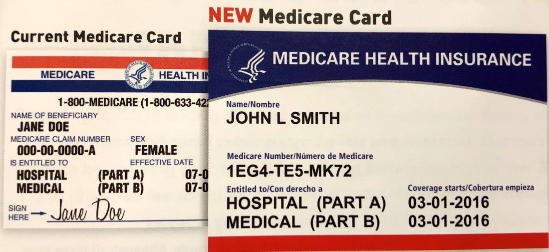 Current and new Medicare cards