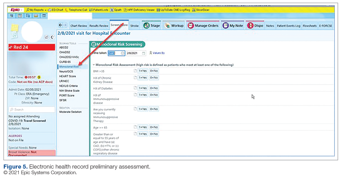 Electronic health record preliminary assessment