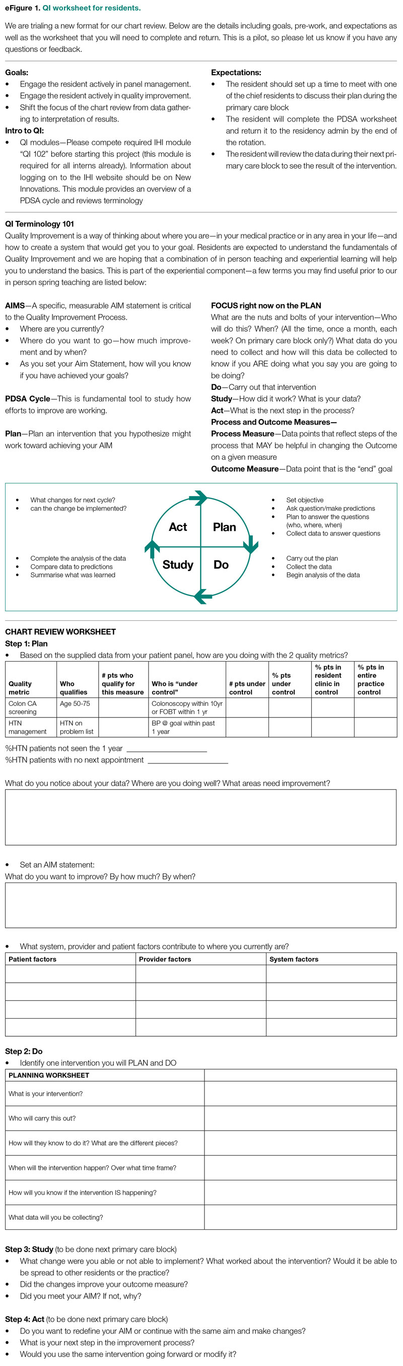 Q1 worksheet for residents