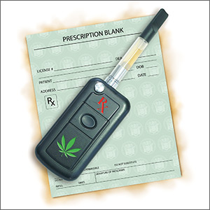 Prescription pad and marijuana