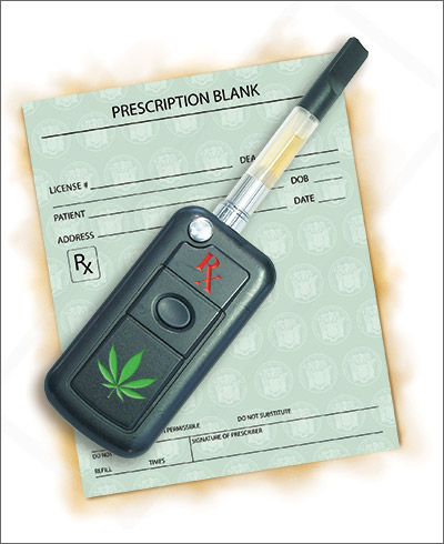 Prescription pad and marijuana