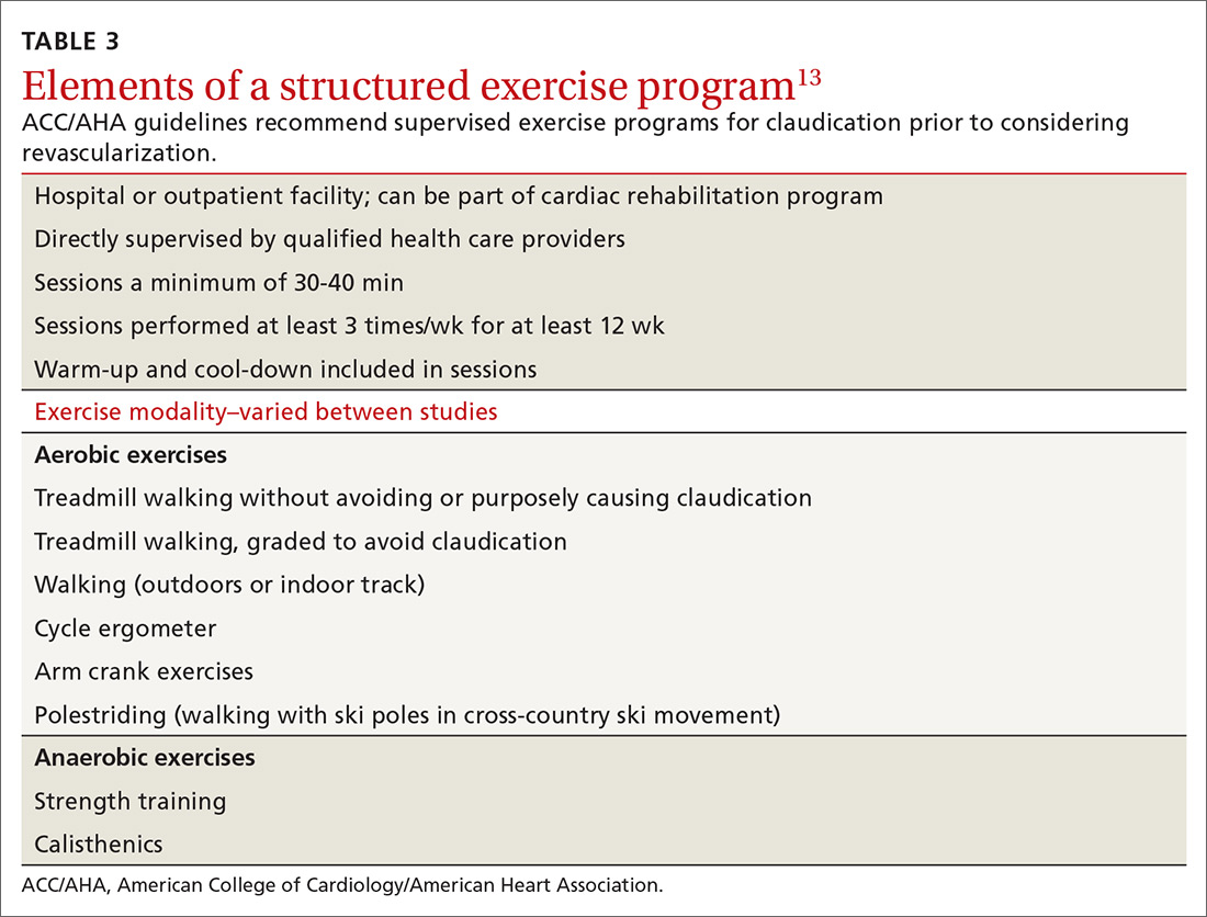 Elements of a structured exercise program