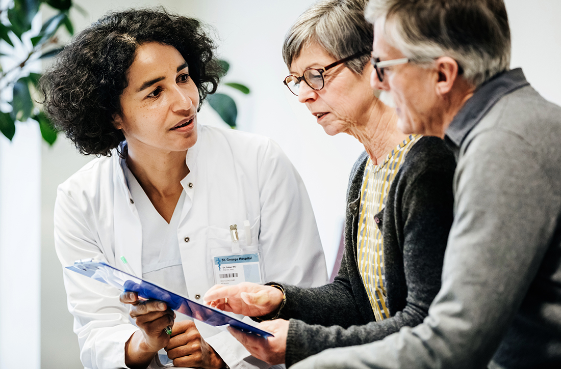 Doctor with patients