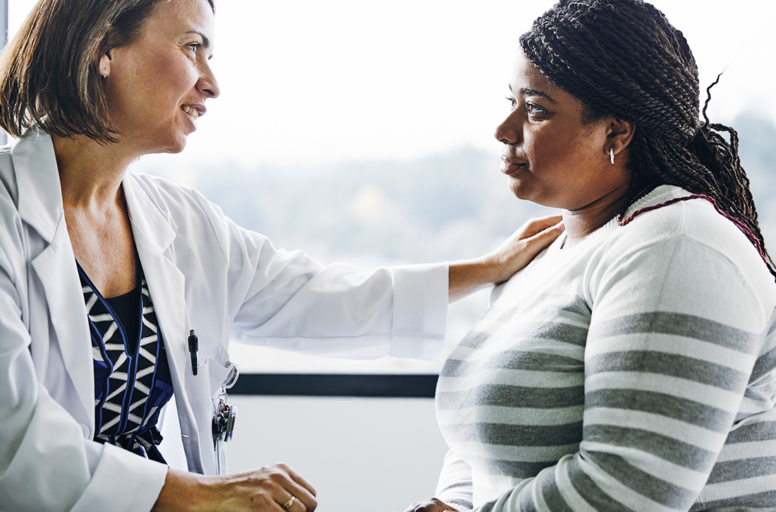 Doctor with patient