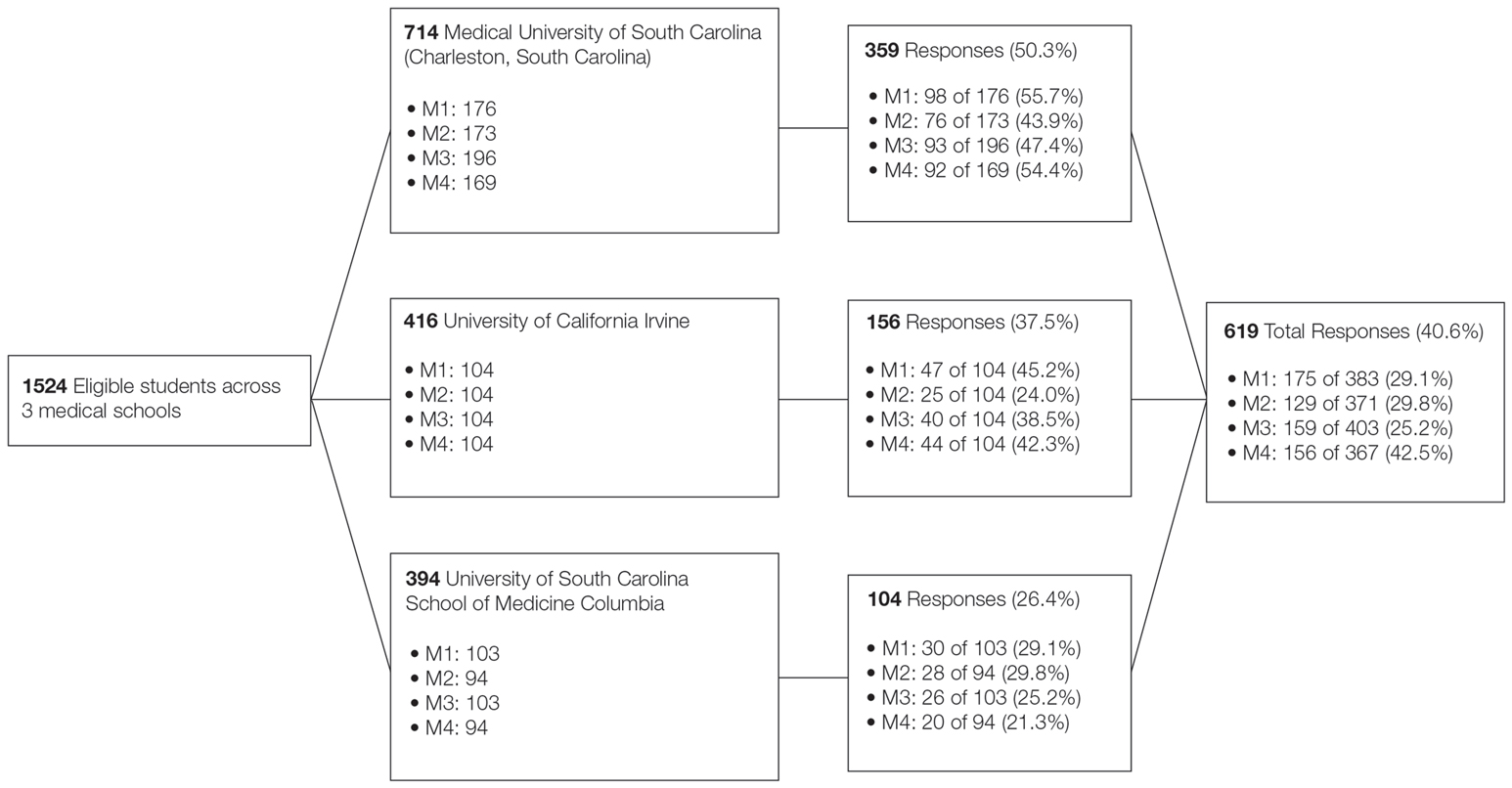 Survey distribution and medical student participation