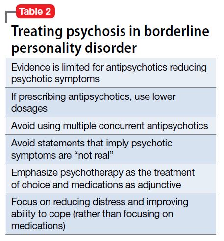 Psychosis In Borderline Personality Disorder How Assessment And Treatment Differs From A Psychotic Disorder Mdedge Psychiatry