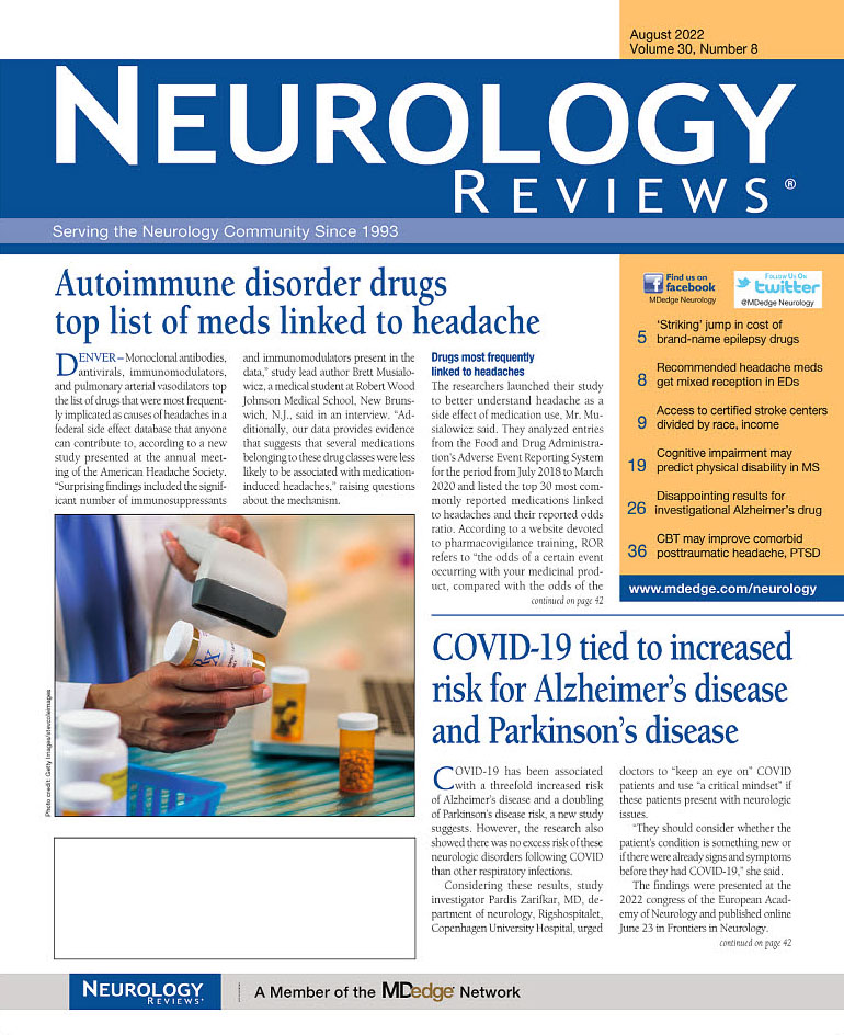 Neurology Reviews - 30(8) | MDedge