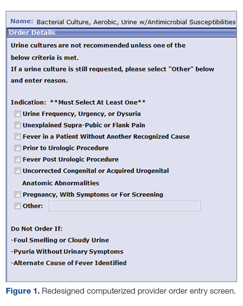 Redesigned computerized provider order entry screen.