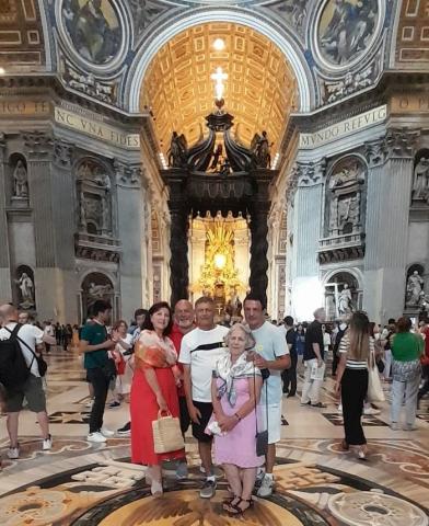 Family photo at Holy See