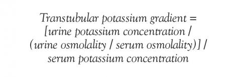 Transtubular potassium gradient