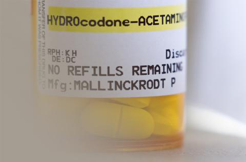 Opioid prescription bottle