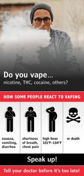 E-cigarette-associated respiratory diseases: Ask your patients about vaping substances via e-cigarettes