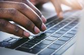 Typing on laptop Typing on laptop