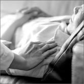 Patient laying in bed