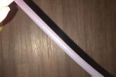 Purple urine was visible in the catheter and collection bag