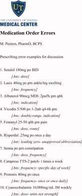 Prescribing Error Education