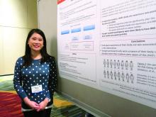 Dr. Grace Lim of King City, Calif. by her poster at the American Academy of Pediatrics