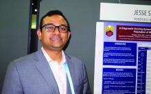 Dr. Phalgoon Shah discusses his poster at the CHEST annual meeting.