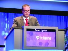 Dr. Sean P. Lyden addresses the audience at TCT 2016.