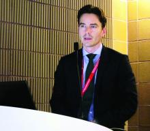 Dr. Thomas S. Sehested presents during the AHA Scientific Sessions.