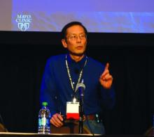 Dr. Rick A. Nishimura speaks during the Cardiovascular Conference at Snowmass.