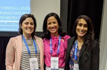 From left: Brenna Rosenberg Emery, MD; Vanessa Torres-Llenza, MD; and Gowri Ramachandran, MD, participated in the general session at the APA on the growing problem of synthetic drugs.