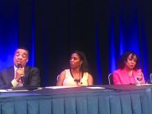 L-R: Dr. Eliot Battle, founder, Cultura Dermatology and Laser Center, Washington; Dr. Cheryl Burgess, founder, Center for Dermatology and Dermatologic Surgery, Washington; Dr. Pearl Grimes, director, Vitiligo and Pigmentation Institute, Los Angeles