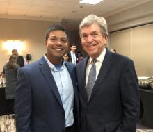 Dr. Amit Patel (left) and Sen. Roy Blunt