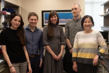 Johns Hopkins University researchers studying Xist (left to right): Daniela Trejo-Zambrano, Jonathan Crawford, Erika Darrah, Brendan Antiochos, Hong Wang.