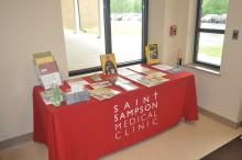 Reading materials for patients at the St. Sampson Medical Clinic.