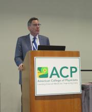 Dr. Richard J. Baron speaks at the annual meeting of the American College of Physicians.