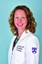 Emily Baumrin, MD, MSCE, assistant professor of dermatology and medicine at the University of Pennsylvania, Philadelphia