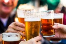 People toasting with glasses of beer