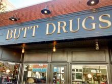 Store front of Butt Drugs in Corydon, Indiana