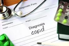 A notepad that says, &amp;quot;Diagnosis COPD&amp;quot;