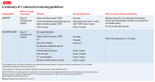 A summary of 2 colorectal screening guidelines