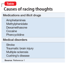 Causes of racing thoughts