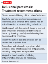 Delusional parasitosis: Treatment recommendations