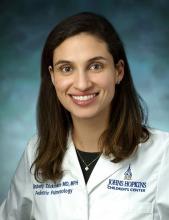 Dr. Kimberly Dickinson, a pediatric pulmonary fellow at Johns Hopkins University