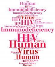 HIV, AIDS image of text