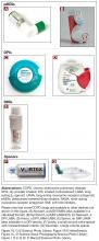 Examples of different inhaler device and spacer types.