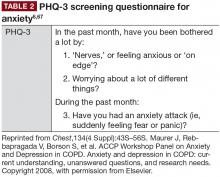 PHQ-3 screening questionnaire for anxiety